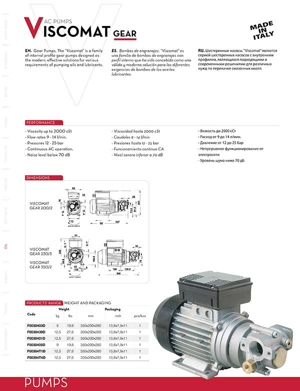 Catalogue máy bơm dầu Piusi