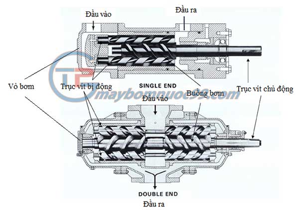 máy bơm hai trục vít
