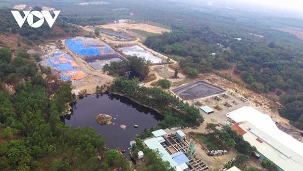 Nhà máy xử lý chất thải nguy hại của Công ty TNHH Cù Lao Xanh nhìn từ trên cao
