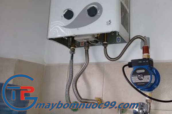 Ứng dụng lắp bơm tăng áp cho máy nước nóng lạnh