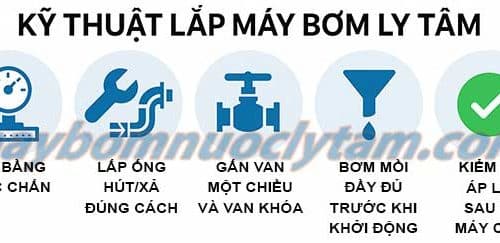 Kỹ thuật lắp đặt và vận hành máy bơm nước ly tâm