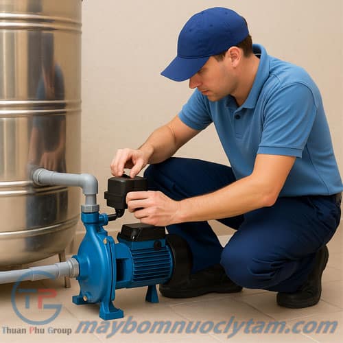 Lắp đặt máy bơm nước tăng áp cho gia đình