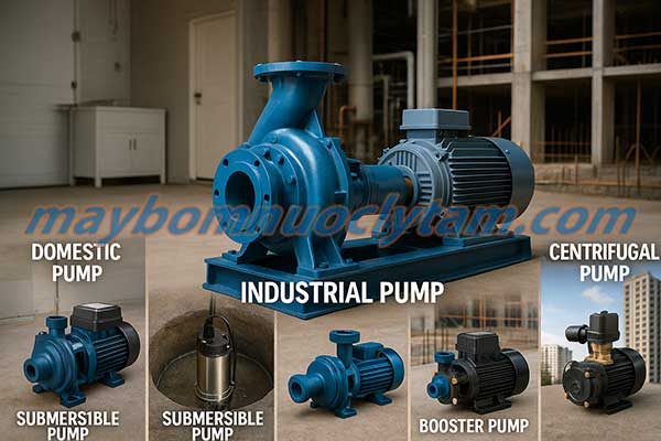 So sánh máy bơm nước công nghiệp với các dòng máy bơm khác