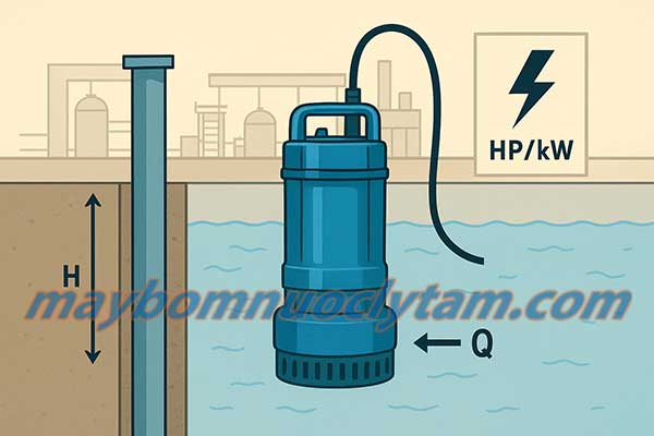 Cách chọn máy bơm chìm theo độ sâu và công suất