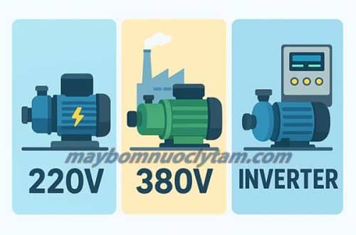 Chọn máy bơm điện 220V, 380V, hay Inverter