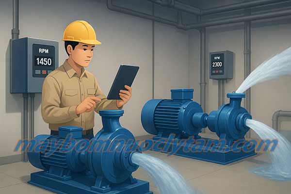 Tốc độ quay rpm của máy bơm nước là gì