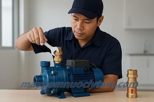 Lắp đặt van một chiều cho máy bơm nước