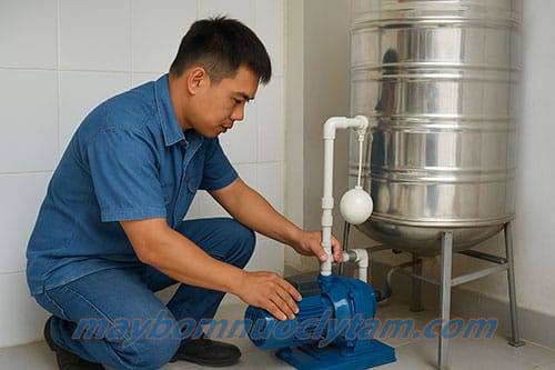 Tư vấn sử dụng msay bơm có cảm biến mực nước tự động