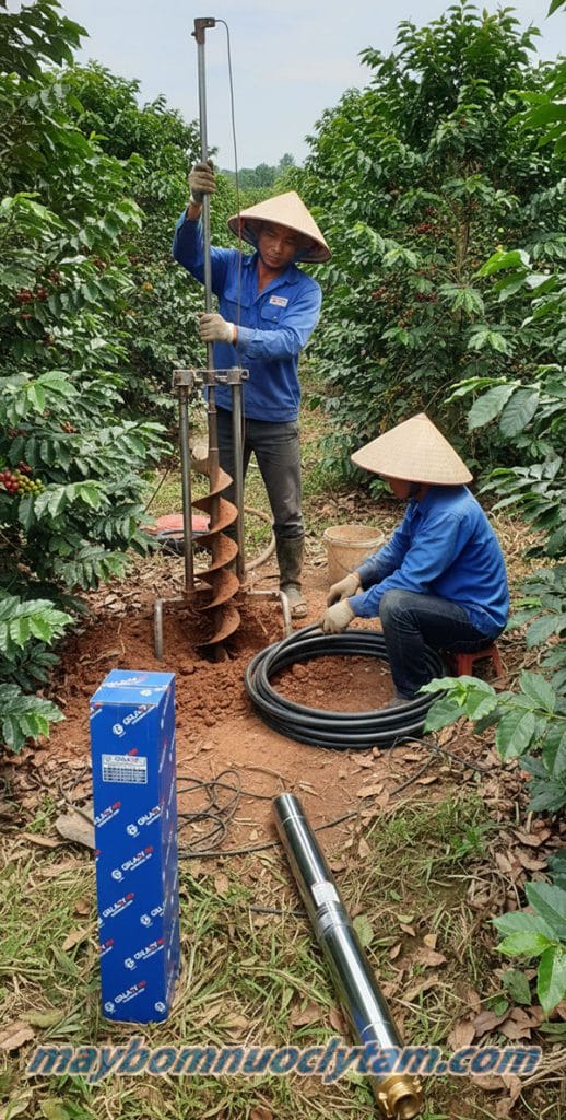 Sử dụng máy bơm hỏa tiễn Galaxy cho giếng khoan tại Lâm Đồng Sử dụng máy bơm hỏa tiễn Galaxy cho giếng khoan tại Lâm Đồng